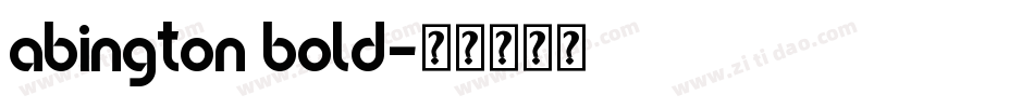 abington bold字体转换